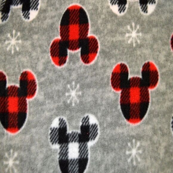EC DISNEY BUFFALO PLAID MOUSE EARS W/SNOW PAJAMA BOTTOMS - Picture 3 of 4